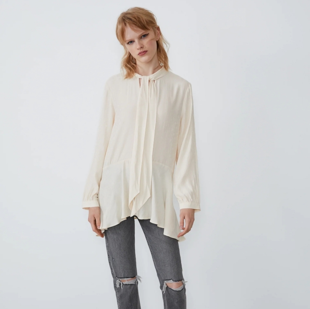 Zara Long Sleeve Flowy Shirt - Small